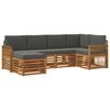 vidaXL Set vanjskih sofa 5 kom. Prirodna i antracit