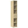 vidaXL Visoka komoda boja hrasta 30x42,5x185 cm od konstruiranog drva