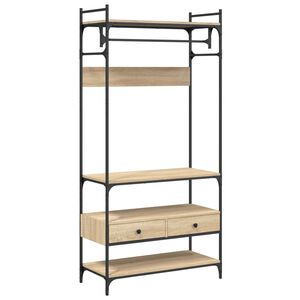 vidaXL Ormar s ladicama boja hrasta 89x39x184,5 cm konstruiranog drva