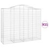 vidaXL Lučne gabionske ko&scaron;are 11kom 200x50x160/180cm pocinčano željezo