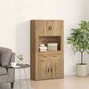 vidaXL Highboard hrast artisan 80 x 33 x 150 cm Konstruirano drvo