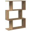 vidaXL Pregrada / regal za knjige 3 razina hrast 70x24x97 cm drveni