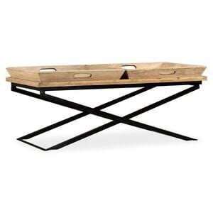 vidaXL Stolić za kavu od masivnog drva manga 110 x 55 x 42 cm