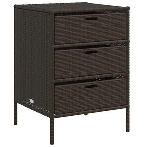 vidaXL Vrtni ormarić za pohranu smeđi 55x59x80 cm od poliratana