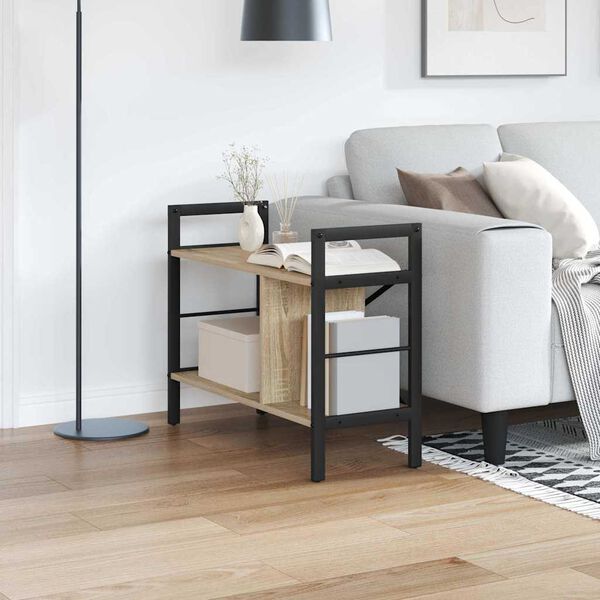 vidaXL Polica Sonoma hrast 75 x 30 x 58,5 cm Konstruirano drvo