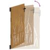 vidaXL Vrtna vrata 100x150 cm Corten čelik dizajn trave