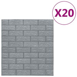 vidaXL 3D zidne tapete s uzorkom cigli samoljepljive 20 kom antracit