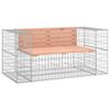 vidaXL Vrtna klupa s gabionskim dizajnom 143x71x65,5 cm drvo duglazije