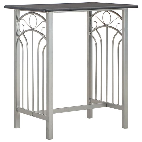 vidaXL 3-dijelni barski set od drva i čelika crni