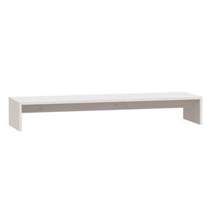 vidaXL Stalak za monitor bijeli 100 x 27 x 15 cm od masivne borovine