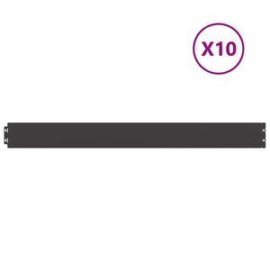 vidaXL Rubovi za travnjak 10 kom crni 10x103 cm hladno valjani čelik
