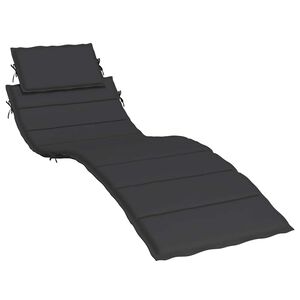 vidaXL Jastuk za ležaljku crni 186x58x4 cm od tkanine Oxford