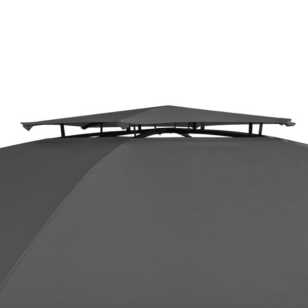 vidaXL Vrtni šator sa zavjesama šesterokutni 360 x 265 cm