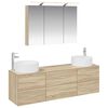 vidaXL Set namje&scaron;taja za kupaonicu 4 pcs Hrast sonoma