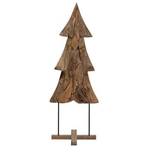 vidaXL Božićno drvce Smeđa 90 cm Čvrsto teak drvo
