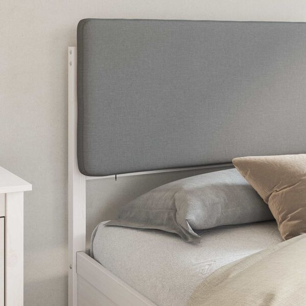 vidaXL Krevetni okvir s tapiciranim uzglavljem Svijetlo siva