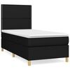 vidaXL Box spring krevet s madracem crni 90x190 cm od tkanine