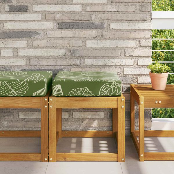 vidaXL Jastučić za sjedenje na otvorenom Zeleni Listovi 40 x 40 x 8 cm