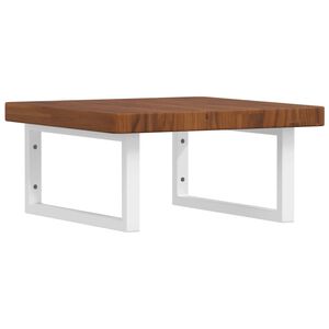 vidaXL Zidna polica za umivaonik od čelika i masivne hrastovine