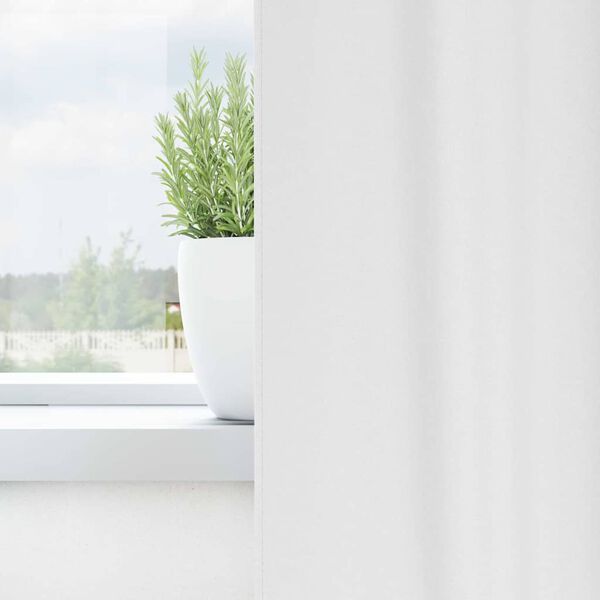 vidaXL Zavjese za blackout s prstenovima 2 pcs Bjela svijetla