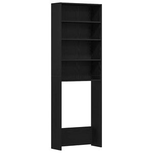 vidaXL Ormar za perilicu rublja Crni hrast 64 x 24 x 190 cm