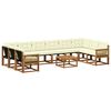 vidaXL Set vanjskih sofa s jastukom 11 pcs Prirodna i krem