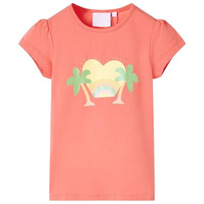 Dječja majica koraljne boje 92