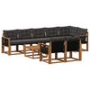 vidaXL Set vanjskih sofa s jastukom 9 pcs Prirodna i crna