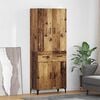 vidaXL Highboard Zidne Staro drvo 69,5 x 34 x 180 cm Konstruirano drvo