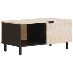 vidaXL Kava Stol Bijelo 80 x 50 x 40 cm Čvrsto drvo manga