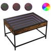 vidaXL Stolić s beskonačnim LED svjetlima boja hrasta 70x50x41 cm