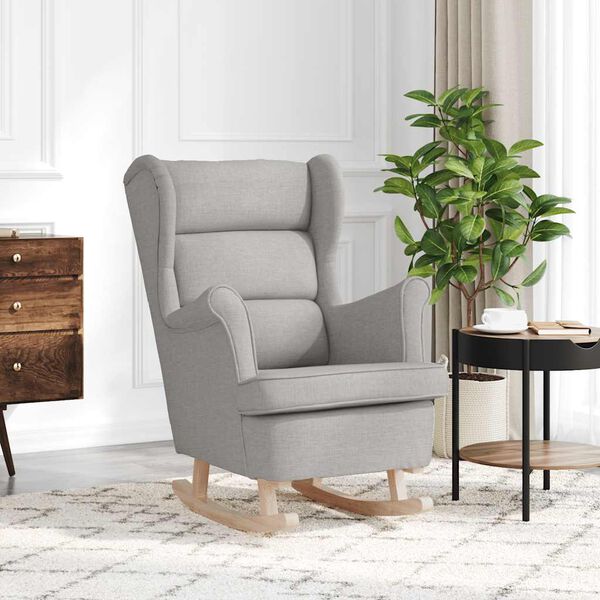 vidaXL Stolica za ljuljanje 74x90x102 cm oblačno siva od tkanine