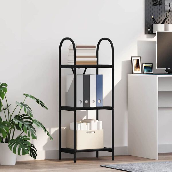 vidaXL Polica Crni hrast 40 x 30 x 109 cm Konstruirano drvo