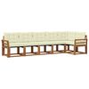 vidaXL Set vanjskih sofa s jastukom 6 pcs Prirodna i krem