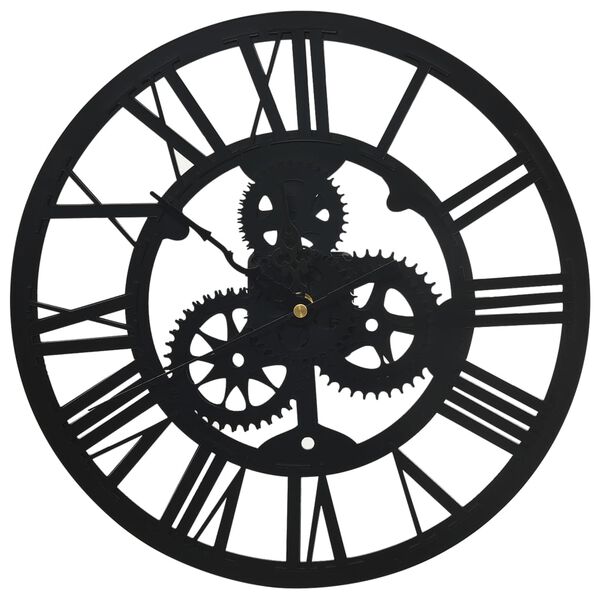 325168 vidaXL Wall Clock Black 30 cm Acrylic