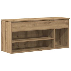 vidaXL Klupa za cipele boja hrasta 102x30,5x45 cm konstruirano drvo