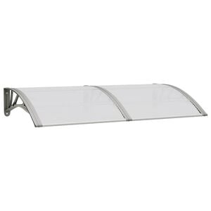 vidaXL Nadstre&scaron;nica za vrata siva 150 x 75 cm polikarbonatna