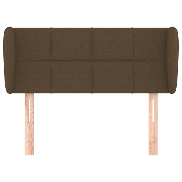 vidaXL Uzglavlje s ušima tamnosmeđe 93x23x78/88 cm od tkanine