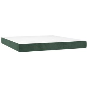 vidaXL Madrac s oprugama srednje tvrdoće tamnozeleni 180x200x20 cm bar&scaron;unasti