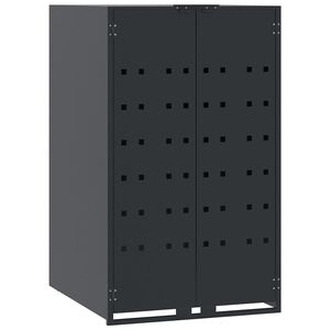 vidaXL Spremnik za kantu za jednu kantu na kotačiće antracit boje 69x79x117 cm čelik