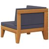 vidaXL Modularna kutna sofa i tamnosivi jastuci masivno bagremovo drvo