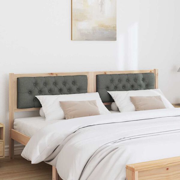 vidaXL Uzglavlje Ostalo smeđe i tamnosivo 180 cm Masivna borovina