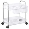 vidaXL Kolica za pohranu 2 nivoa prozirna 37x28x43,5 cm akril