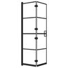 vidaXL Sklopiva pregrada za tu&scaron; ESG 80 x 140 cm crna