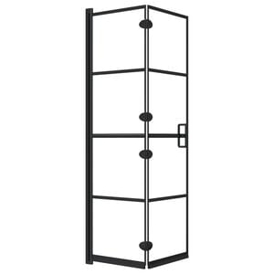 vidaXL Sklopiva pregrada za tu&scaron; ESG 80 x 140 cm crna