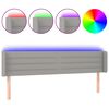 vidaXL LED uzglavlje svjetlosivo 183x16x78/88 cm od tkanine