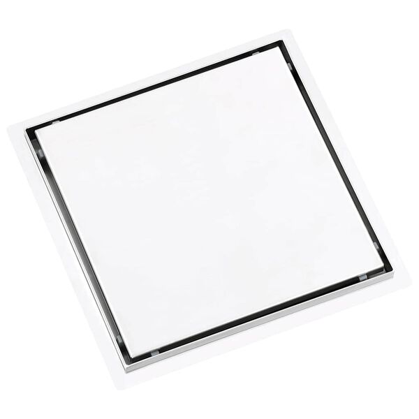 vidaXL Odvod za tuš s poklopcem 2-u-1 28 x 28 cm od nehrđajućeg čelika