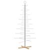 vidaXL Metalno božićno drvce s drvenom bazom crno 210 cm