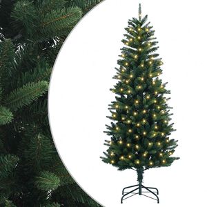 vidaXL Umjetno božićno drvce s nogom 120 cm 150 LED lampica