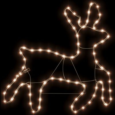 vidaXL Figura božićnog soba 72 LED žarulje topla bijela 57x55x4,5 cm